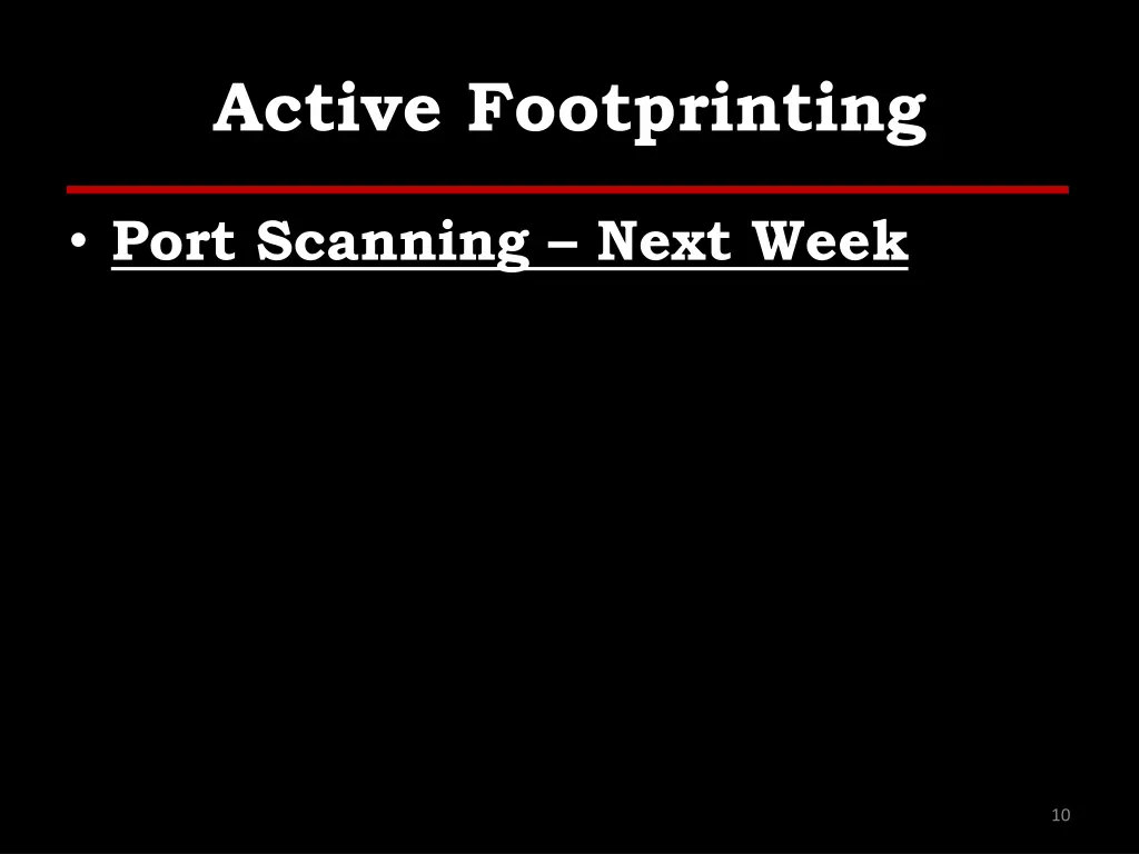 active footprinting