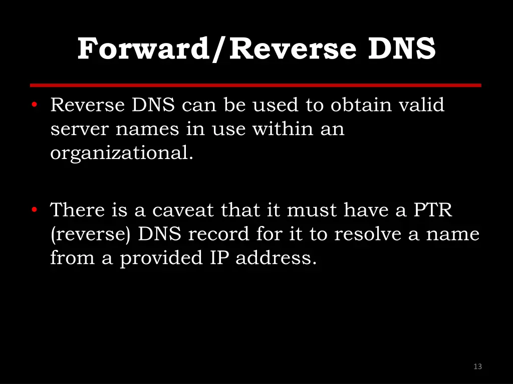 forward reverse dns