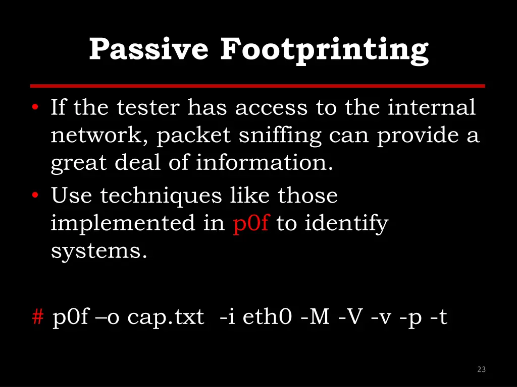 passive footprinting