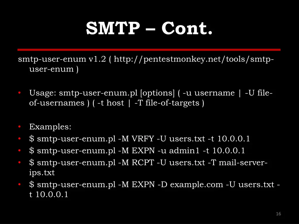 smtp cont