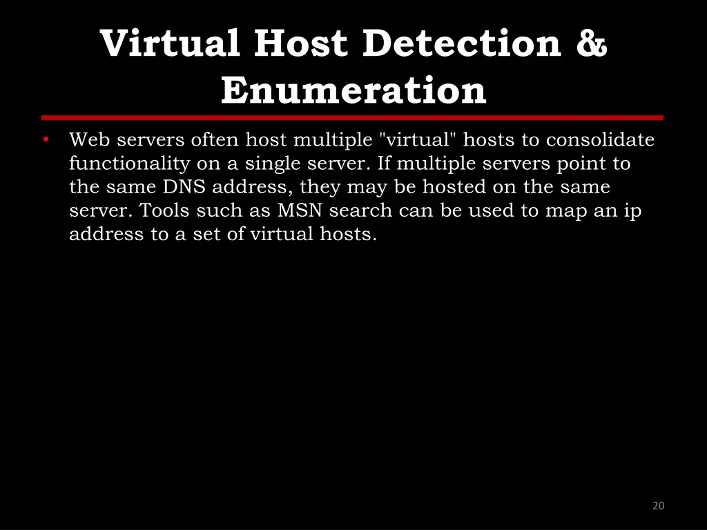 virtual host detection enumeration