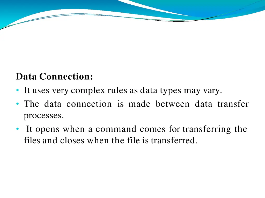 data connection it uses very complex rules