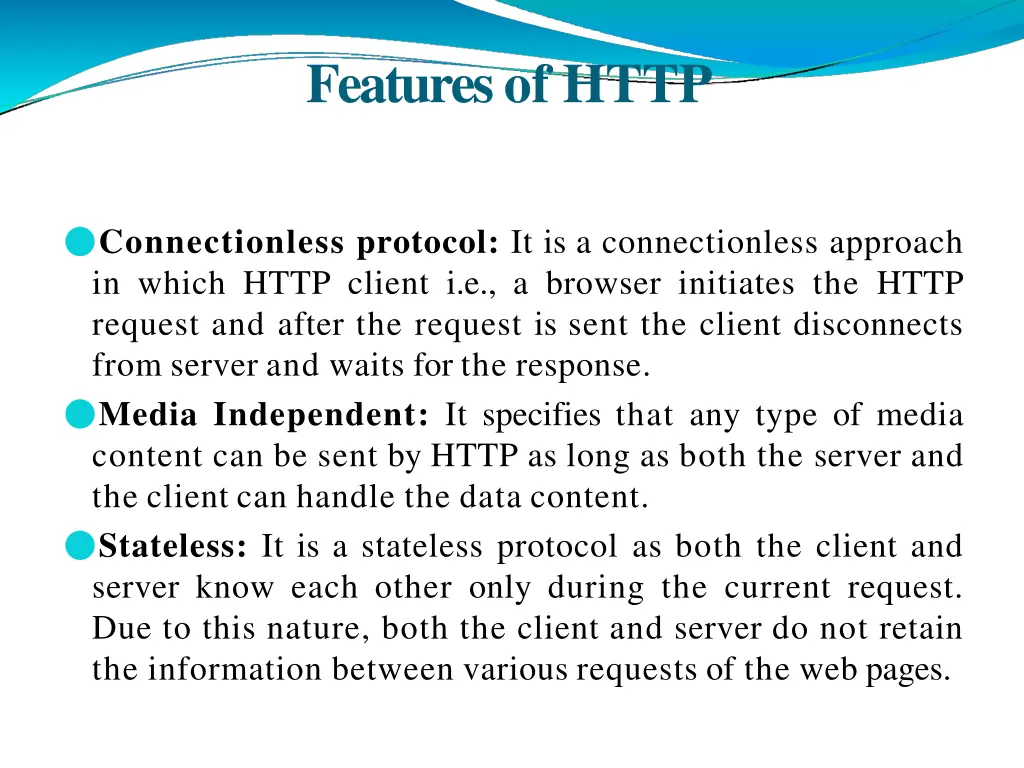 features of http