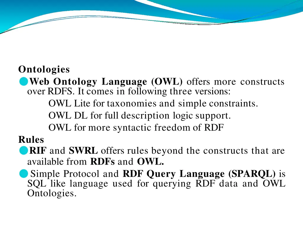 ontologies web ontology language owl offers more