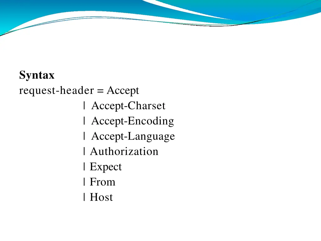 syntax request header accept