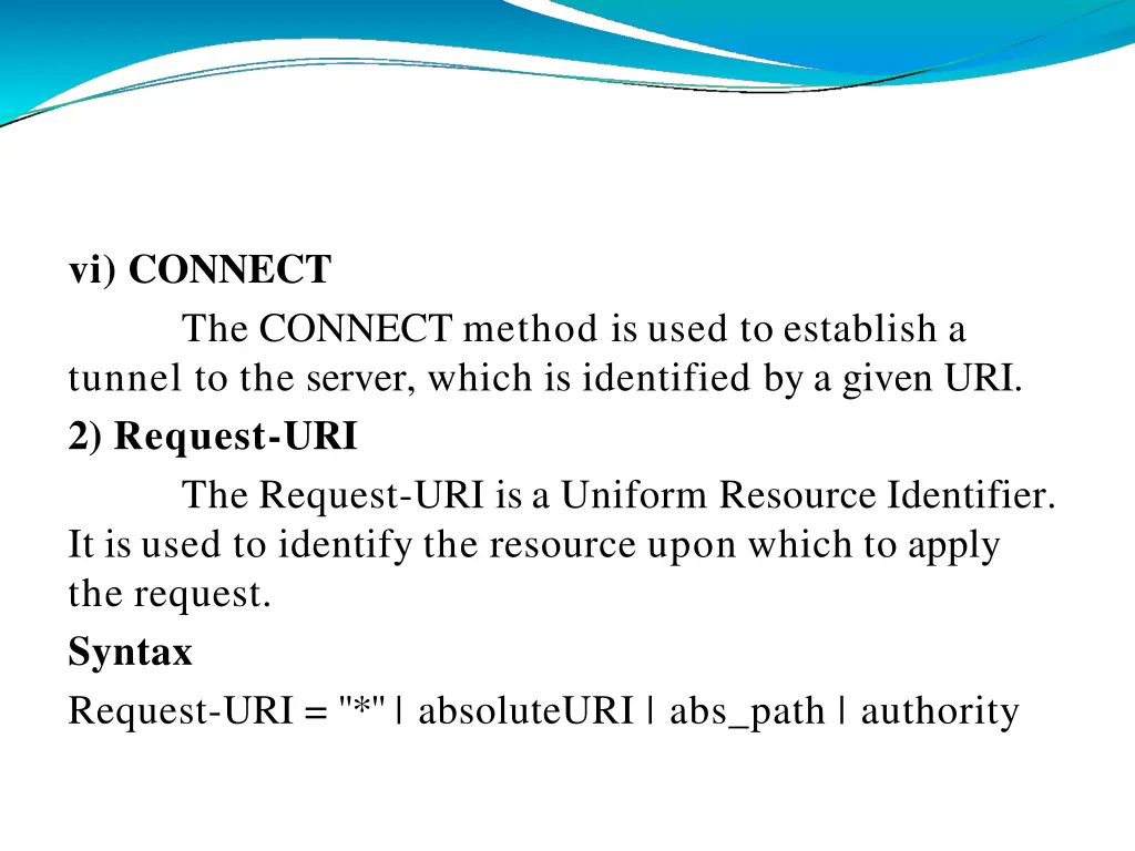 vi connect the connect method is used