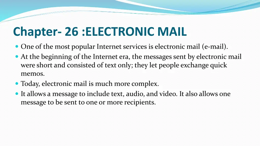 chapter 26 electronic mail