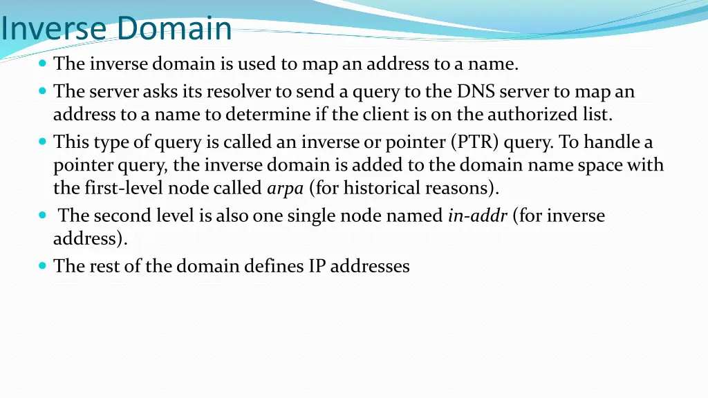 inverse domain the inverse domain is used