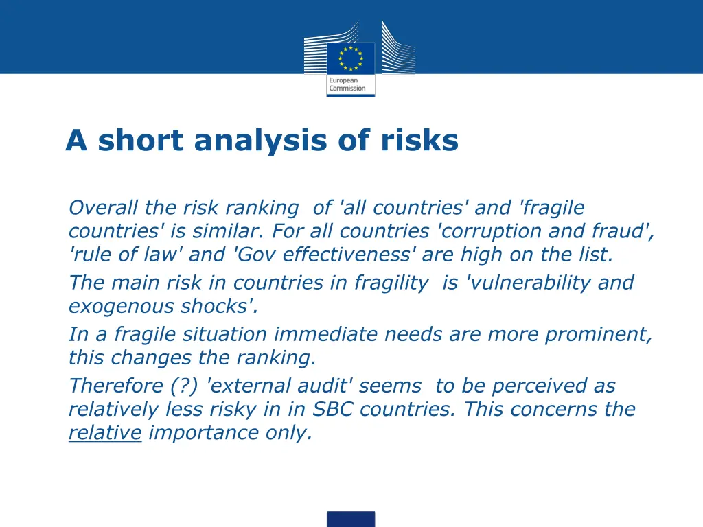 a short analysis of risks