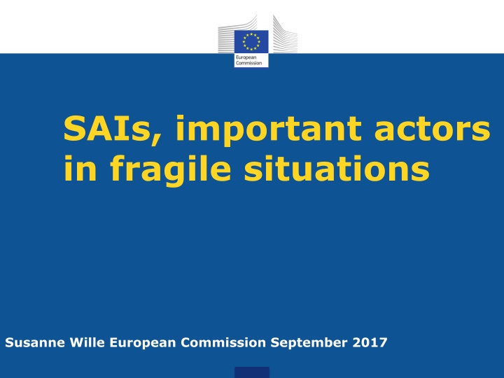 sais important actors in fragile situations