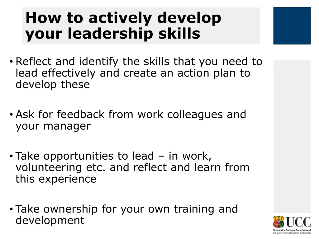 how to actively develop your leadership skills