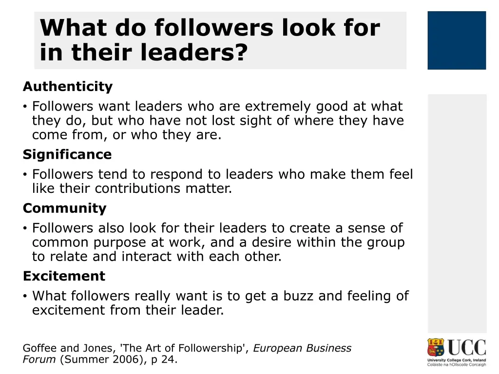 what do followers look for in their leaders