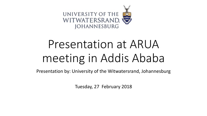 presentation at arua meeting in addis ababa