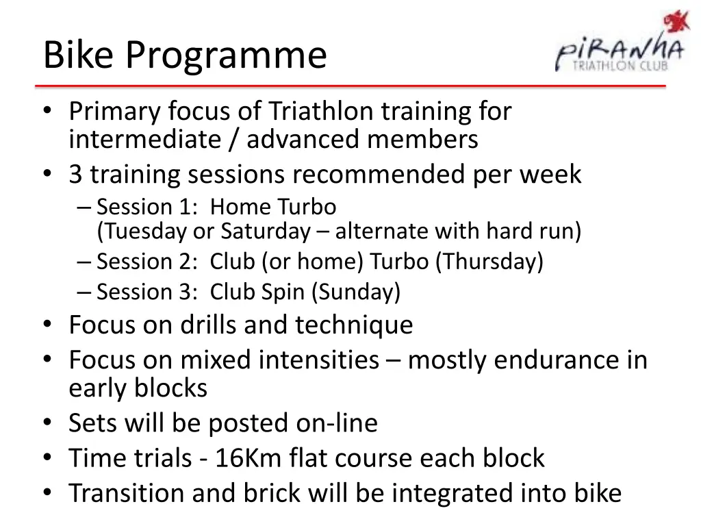 bike programme