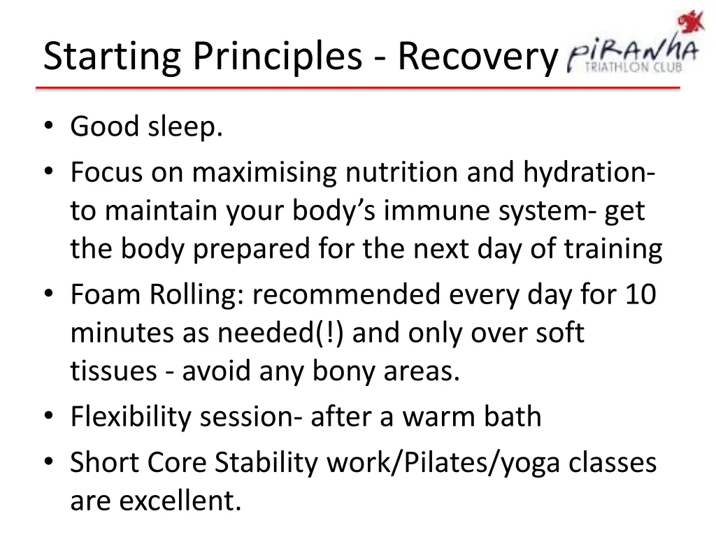 starting principles recovery