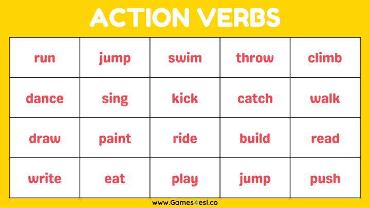 action verbs