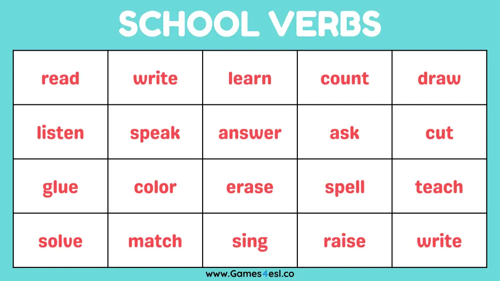 school verbs