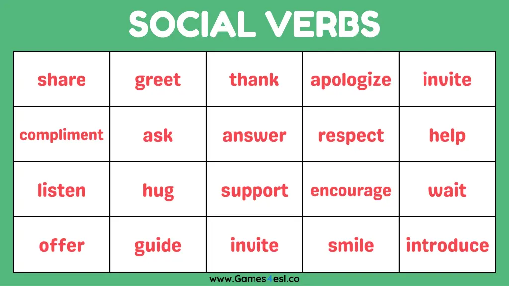 social verbs