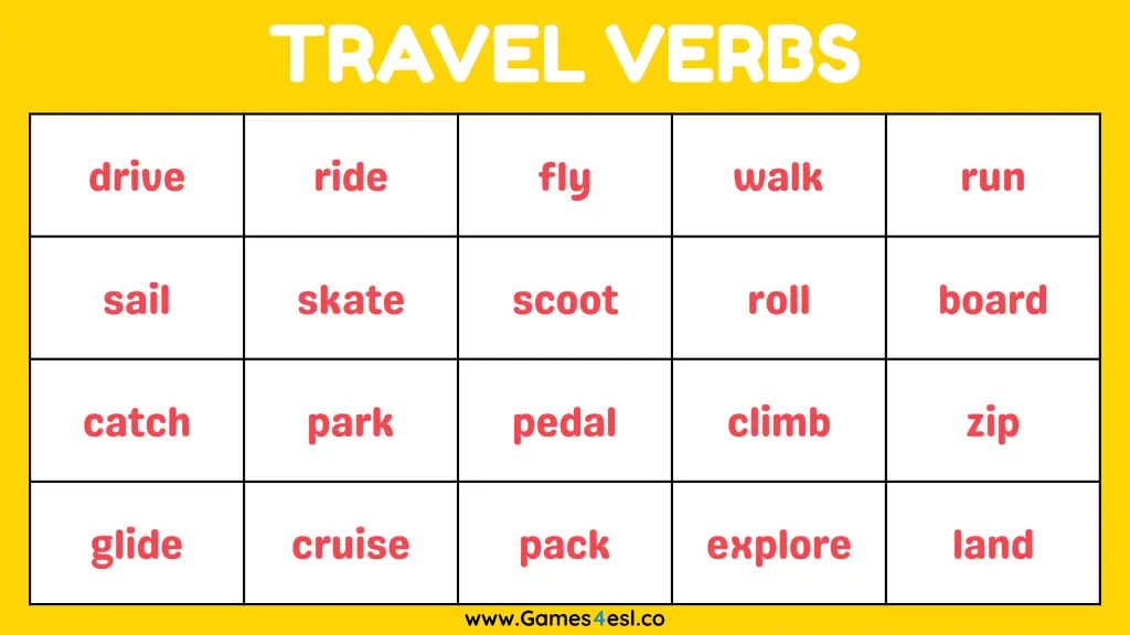 travel verbs