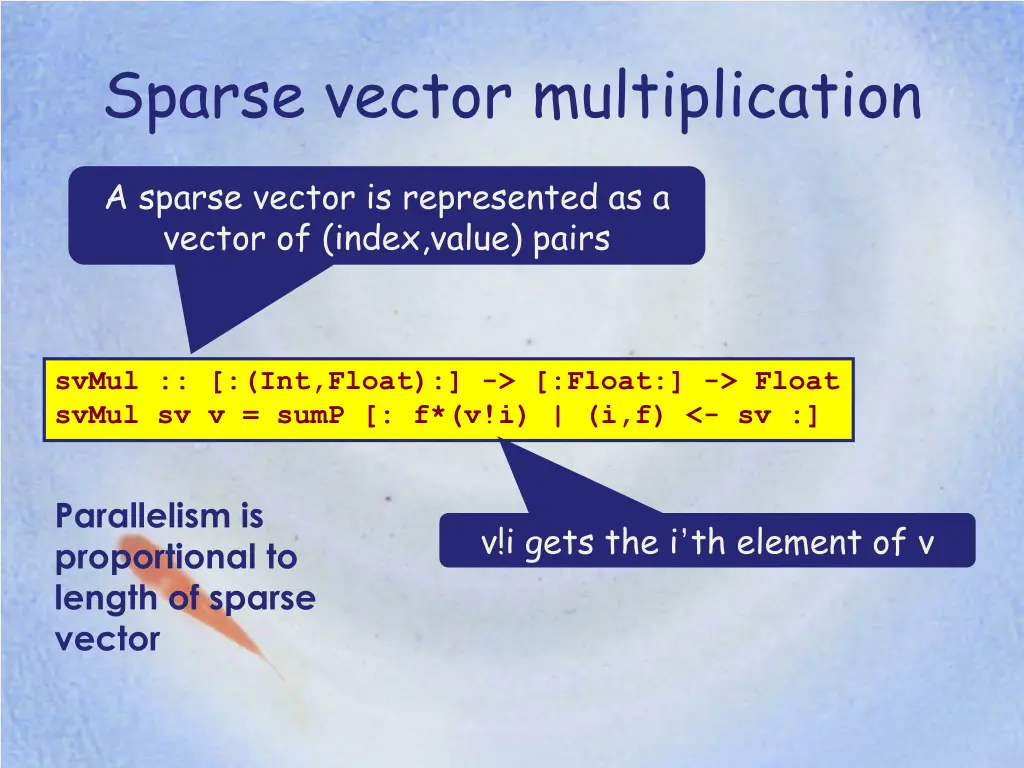 sparse vector multiplication