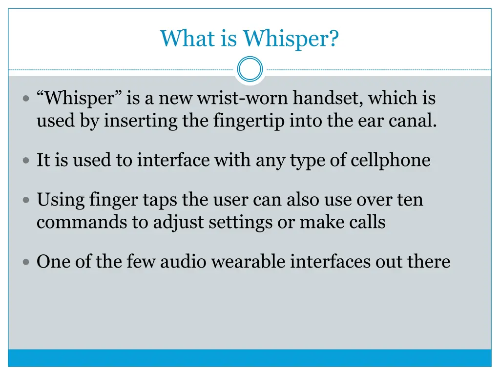 what is whisper