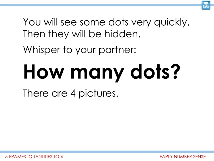 you will see some dots very quickly then they