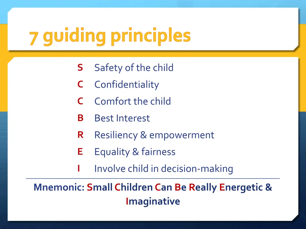 7 guiding principles