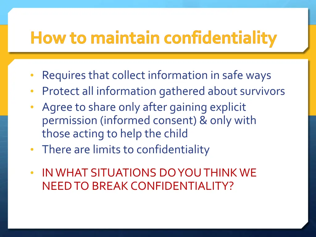 how to maintain confidentiality