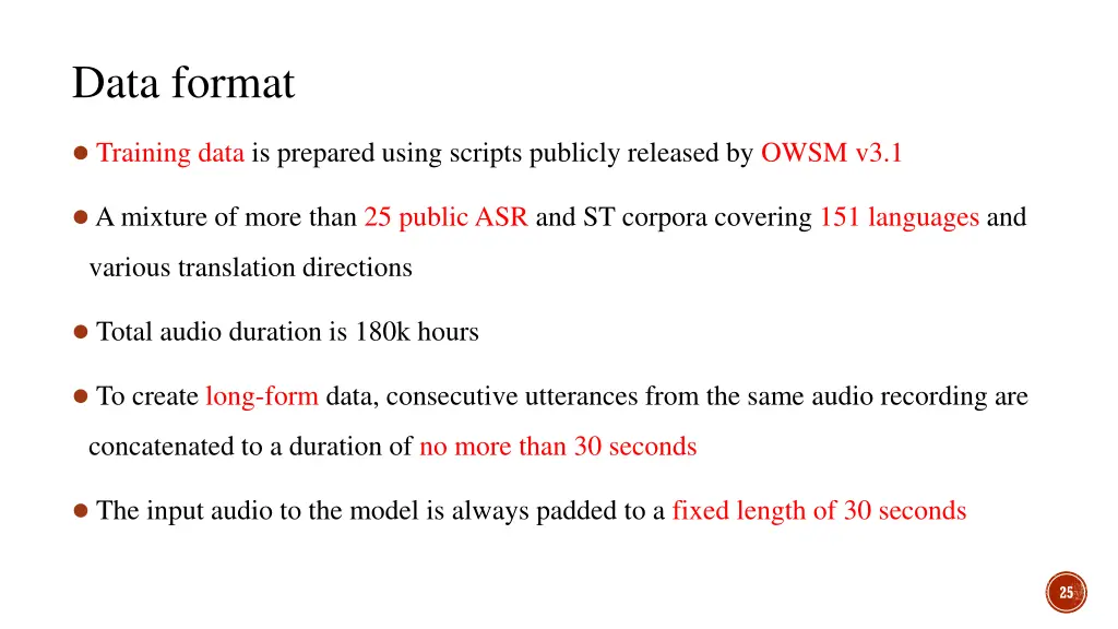 data format