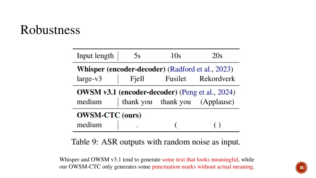 robustness