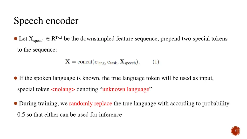 speech encoder