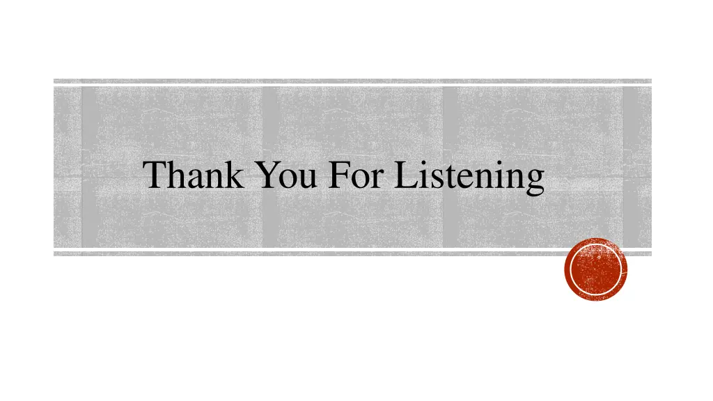 thank you for listening