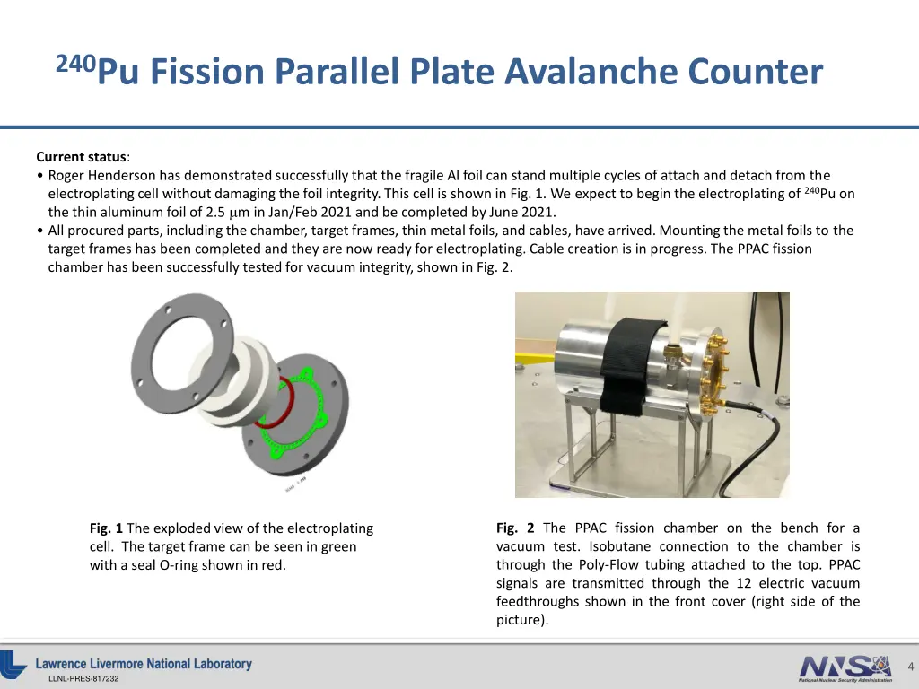 240 pu fission parallel plate avalanche counter