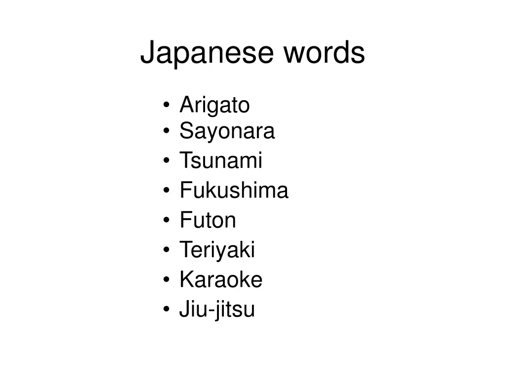 japanese words