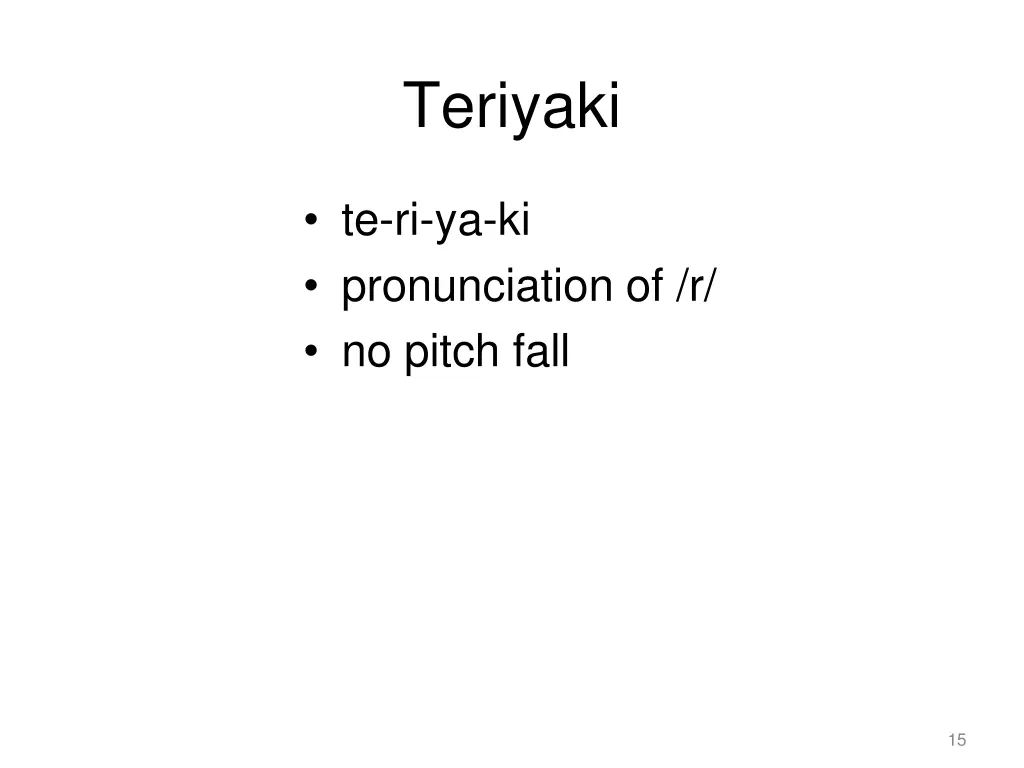 teriyaki