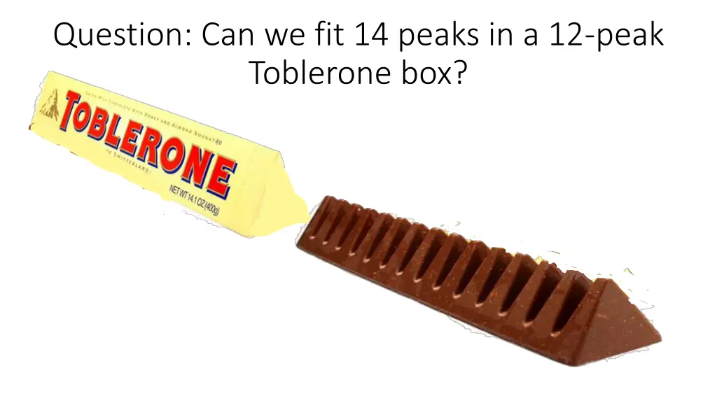 question can we fit 14 peaks in a 12 peak