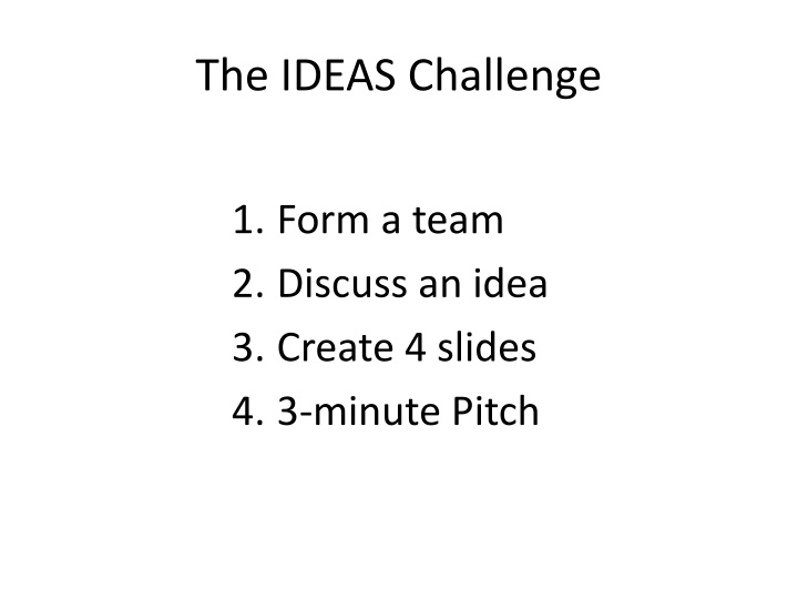 the ideas challenge