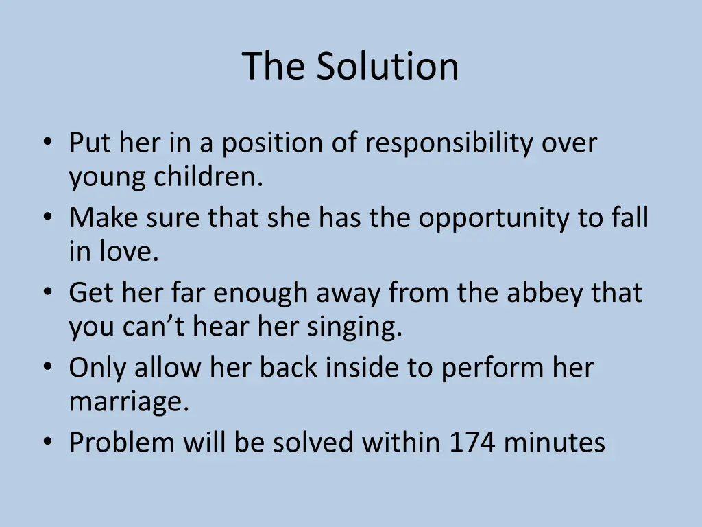 the solution