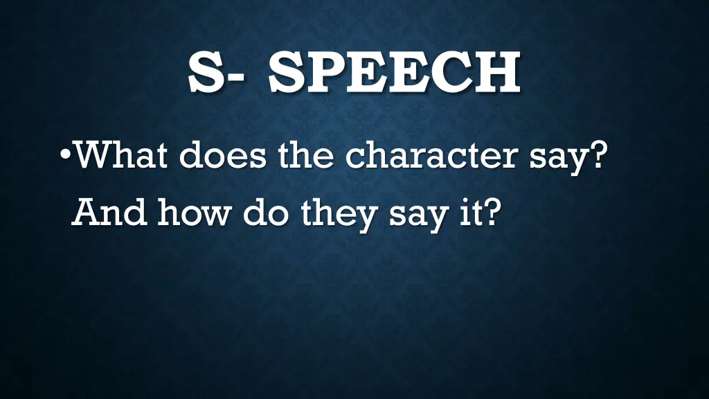 s speech