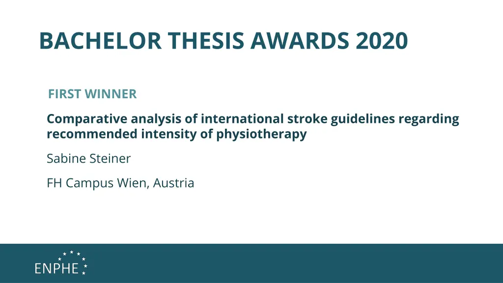 bachelor thesis awards 2020