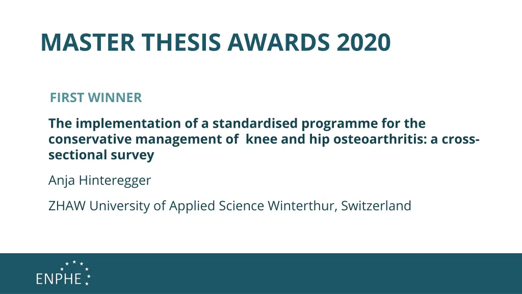 master thesis awards 2020