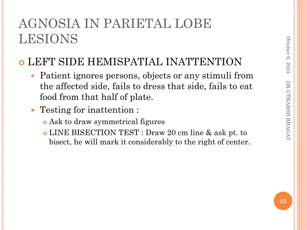 agnosia in parietal lobe lesions 4