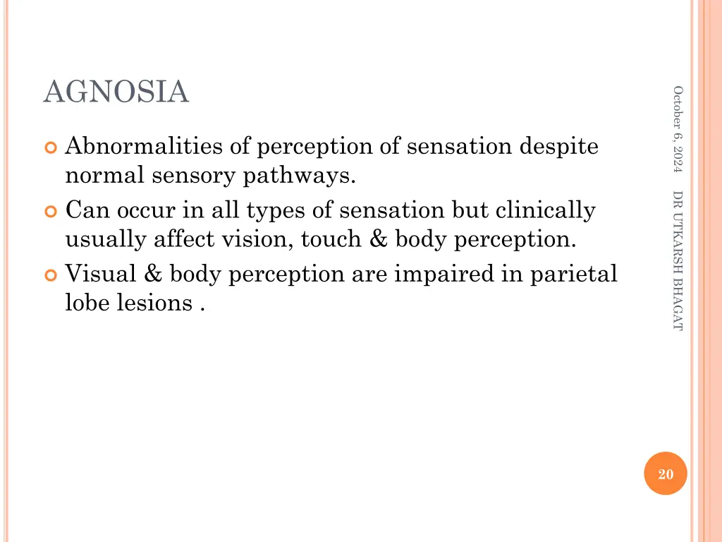 agnosia