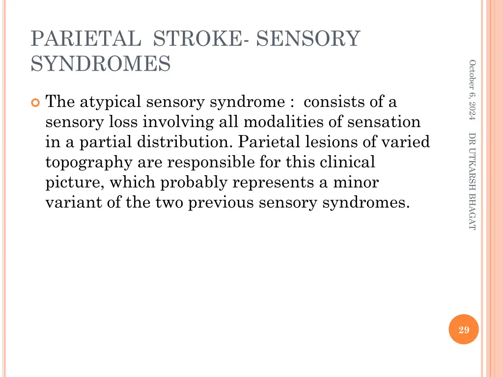 parietal stroke sensory syndromes 2