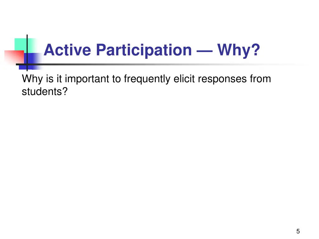 active participation why