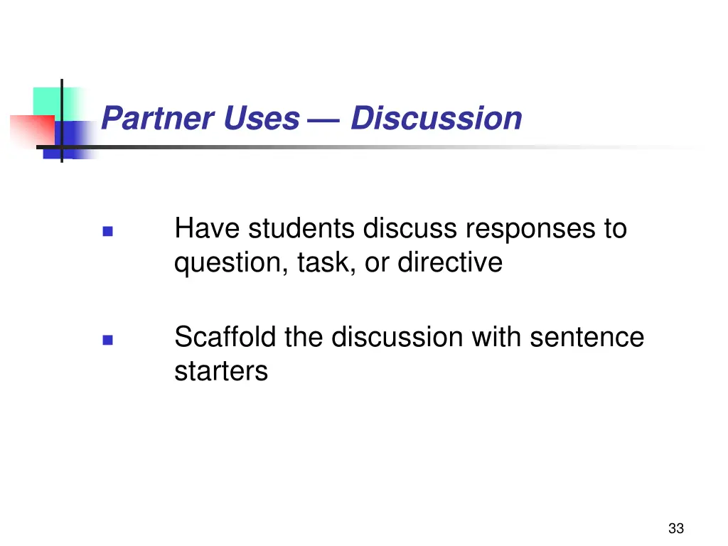 partner uses discussion