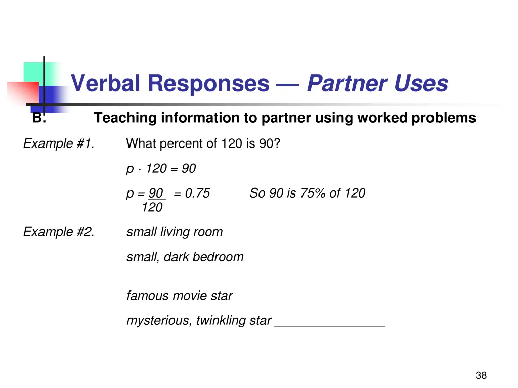 verbal responses partner uses 1