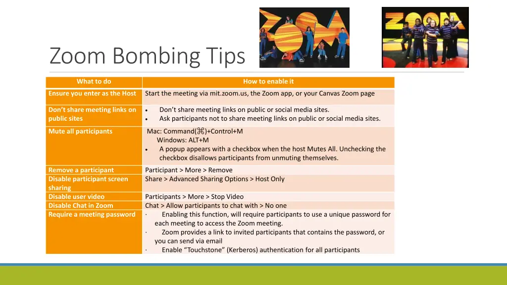 zoom bombing tips