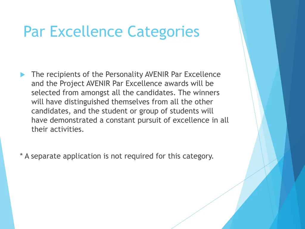 par excellence categories