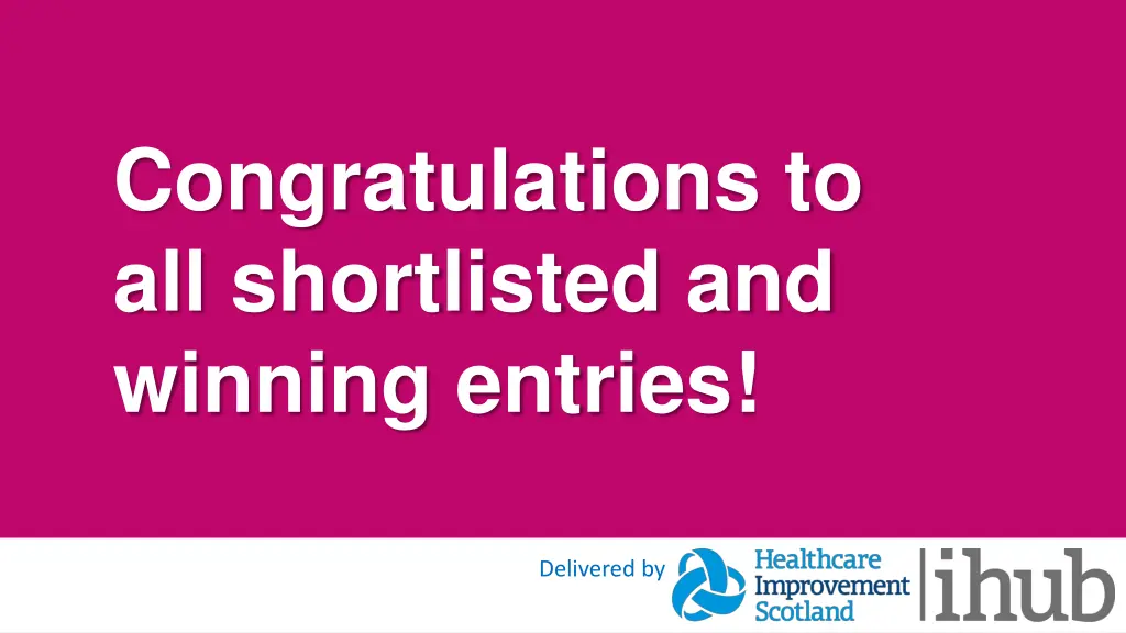 congratulations to all shortlisted and winning